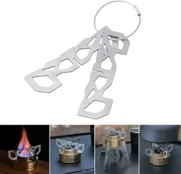 Rejilla Para Estufa Alcohol Portátil De Acero Inoxidable Soporte Fogon Metalico