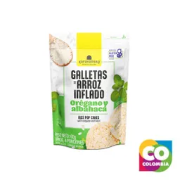 Galletas De Arroz Inflado Sabor Oreagano Y Albahaca Doy Pack 6og