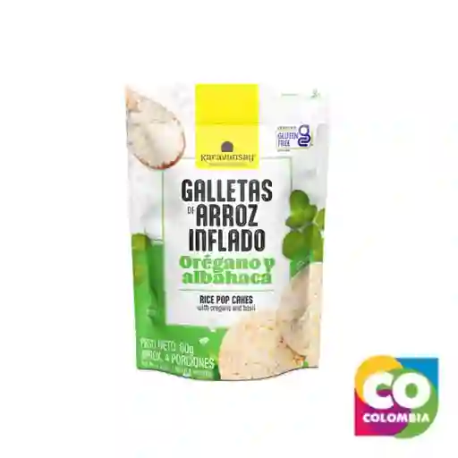 Galletas De Arroz Inflado Sabor Oreagano Y Albahaca Doy Pack 6og