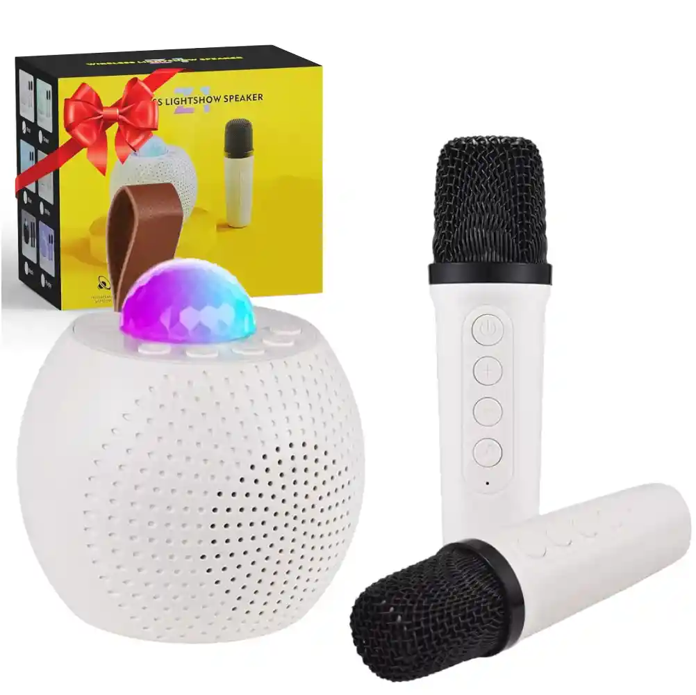 Set De Karaoke Portátil Para Niños Bluetooth Rgb 2mic K12