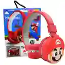 Diadema Bluetooth Mario 806q Color Rojo