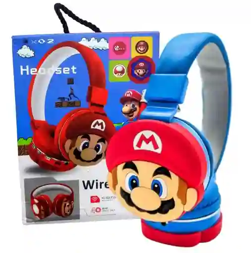 Diadema Bluetooth Mario 806q Color Azul
