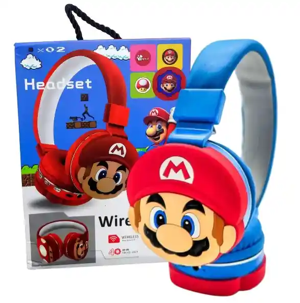 Diadema Bluetooth Mario 806q Color Azul