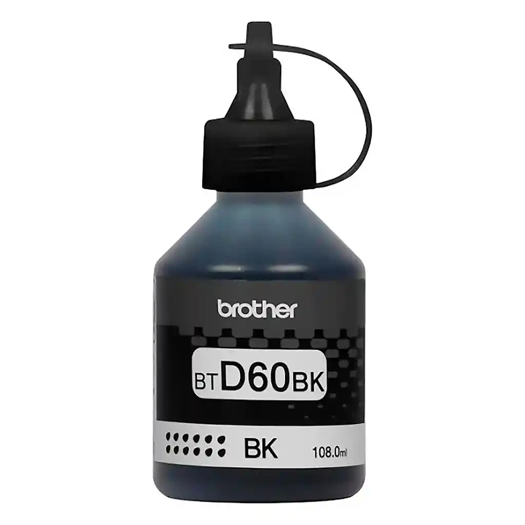 Tinta Brother D60bk Negra Para Impresoras Brother T4000dw T420w T500w T510w T520w