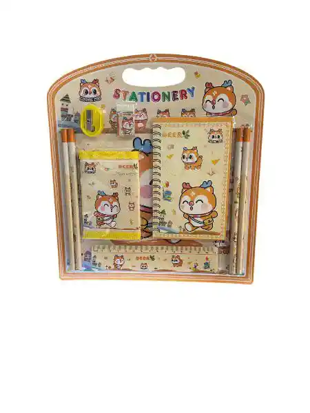 Kit Estuche Escolar Niños 9 Piezas