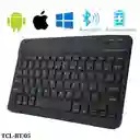Teclado Bluetooth Español Portatil Inalambrico Recargable Negro Tcl-bt/05
