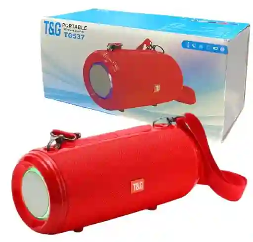Parlante Bluetooth Portátil Tg537 Rojo