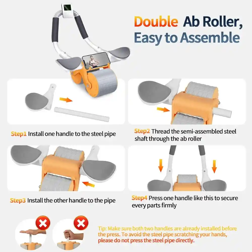 Rodillo Abdominal De Entrenamiento Con Soporte Rodillos