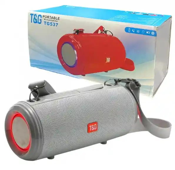 Parlante Bluetooth Portátil Tg537 Gris