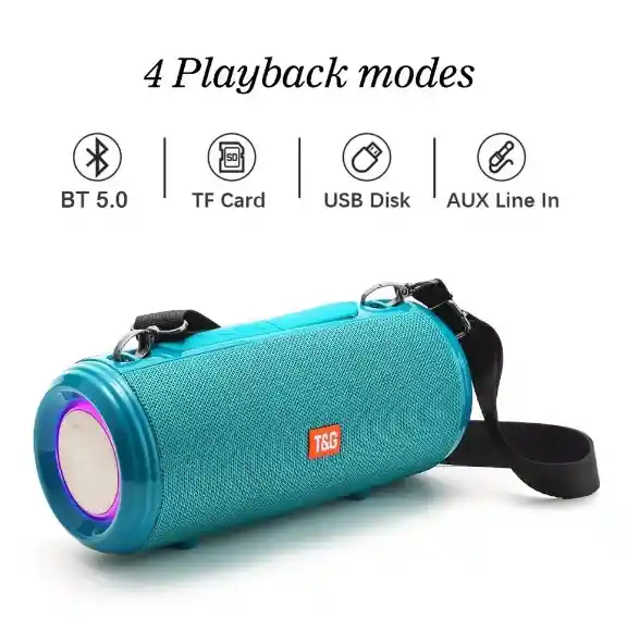 Parlante Bluetooth Portátil Tg537 Aguamarina