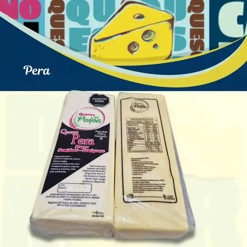 Queso Pera 2700 Gm