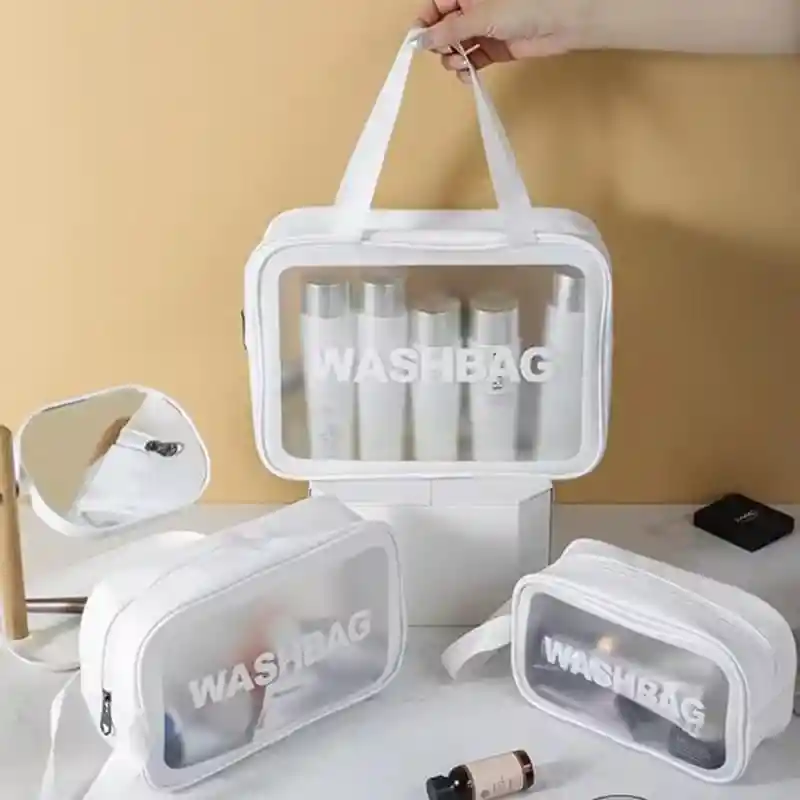 Bolsa De Almacenamiento Multifuncional X3 Piezas Impermeable Blanco