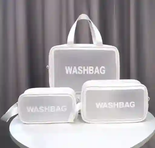 Bolsa De Almacenamiento Multifuncional X3 Piezas Impermeable Blanco