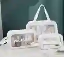 Bolsa De Almacenamiento Multifuncional X3 Piezas Impermeable Blanco