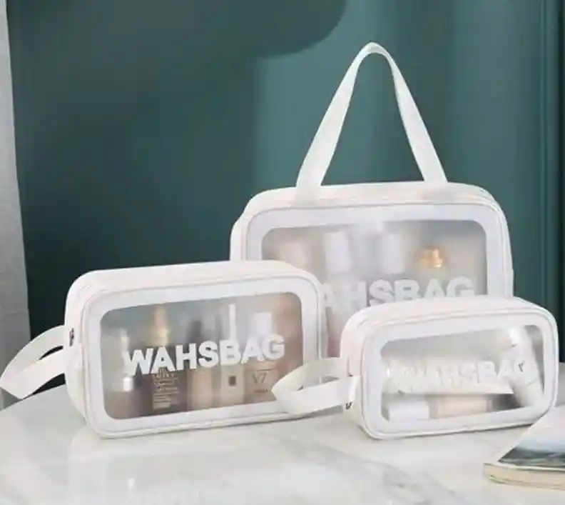 Bolsa De Almacenamiento Multifuncional X3 Piezas Impermeable Blanco