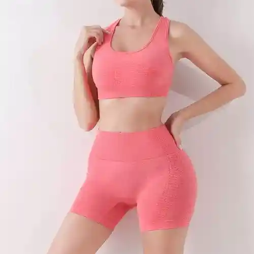 Conjunto Deportivo Short Control De Abdomen Ropa Deportiva