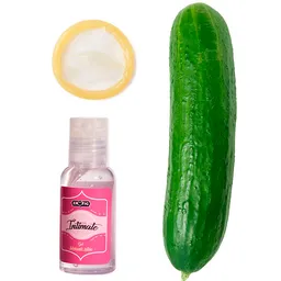Pepino + Lubricante + Condon Juguete Erótico Fetichista