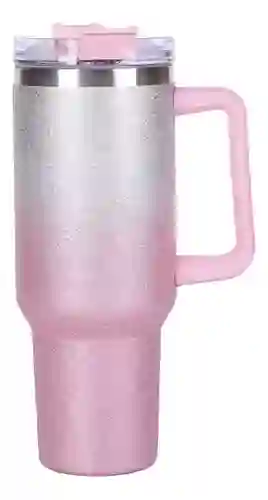 Vaso Termo Acero Inoxidable Diseño Brillantes 1.2 L Pitillo