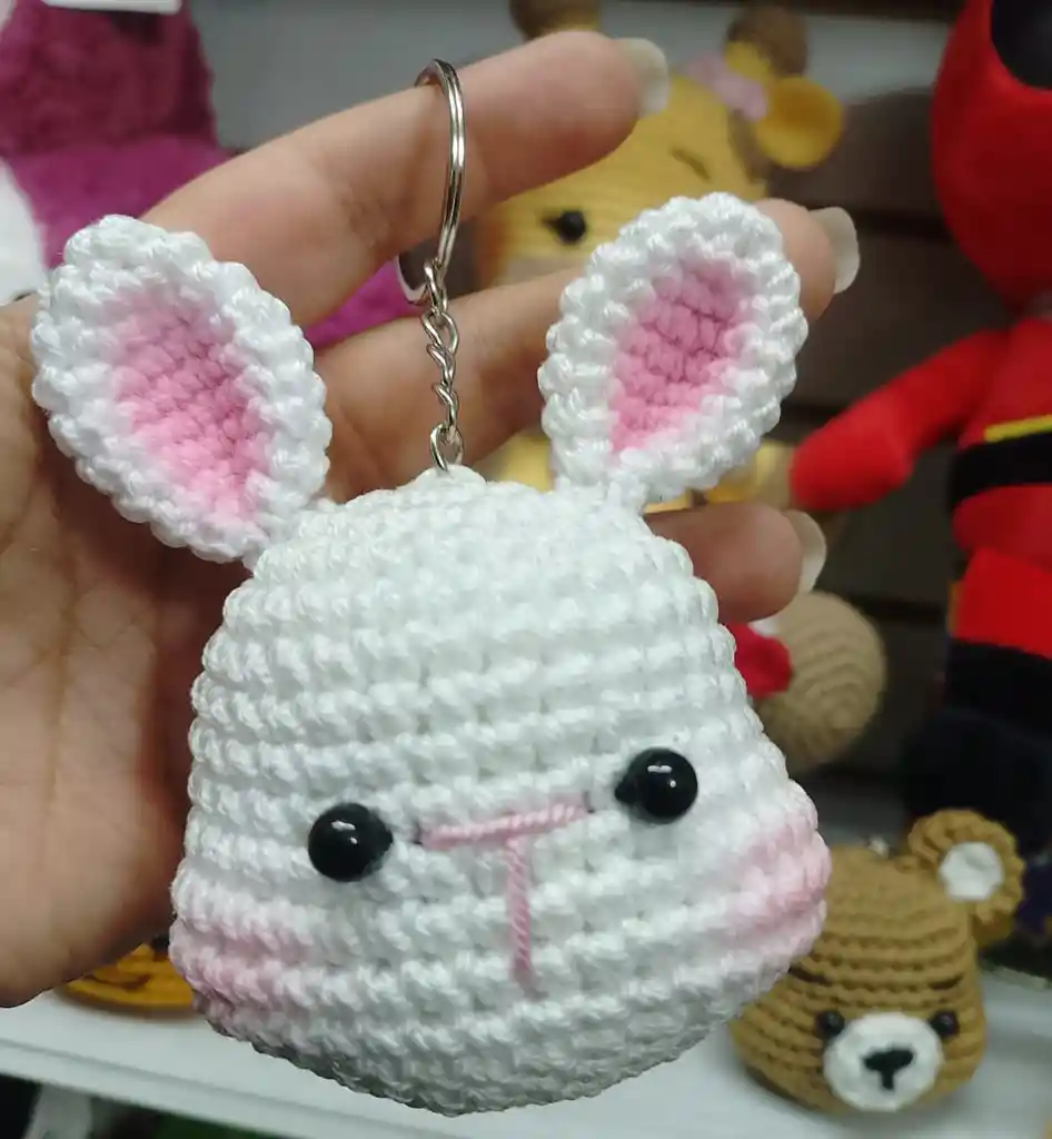 Amigurumi Coneja Muñeco Llavero Coneja Detalle