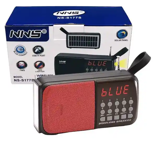 Radio De Recarga Solar Ns-s177s Rojo