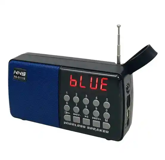 Radio Con Recarga Solar Ns-s177s Azul