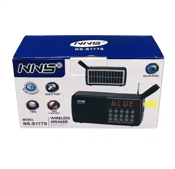 Radio Con Recarga Solar Ns-s177s Azul