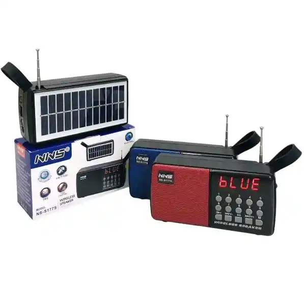 Radio Con Recarga Solar Ns-s177s Rojo