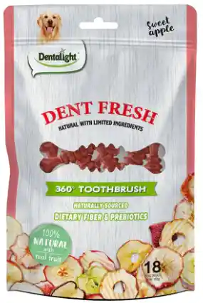 Dentalight Dog- Dent Fresh Natural With Real Fruit 18 Treats