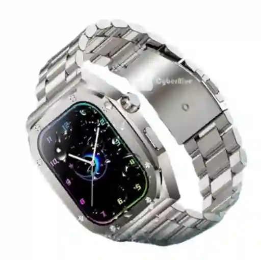 Smartwatch Línea Premium Lg-61 Max Plateado Ideal Para Tu Día A Día
