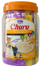 Inaba Cat Snack Churu 50 Piezas - Chicken Varieties 700 Gr