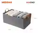 Organizador De Ropa Organiza Closet Caja Almacenamiento Gris