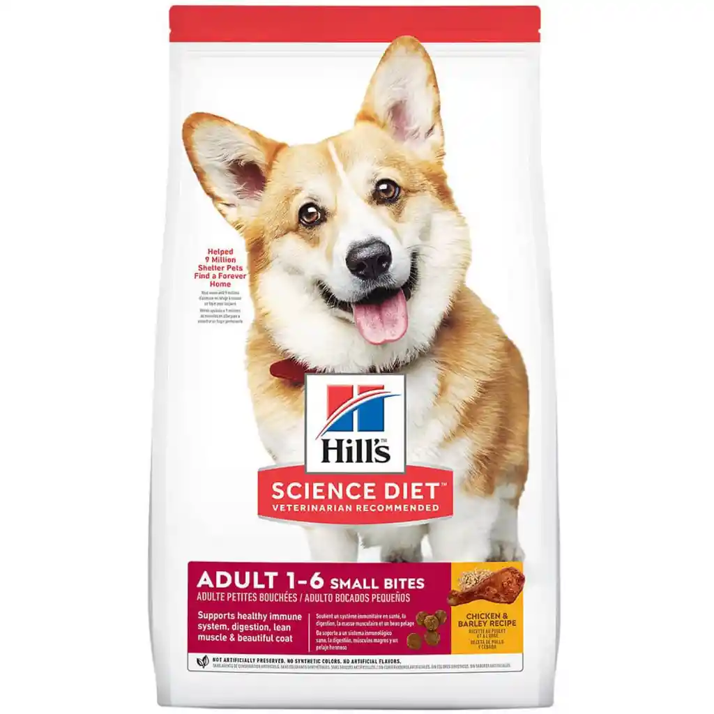Hills Adulto Razas Medianas 4.4 Lbs Small Bites Sb Hills Perros