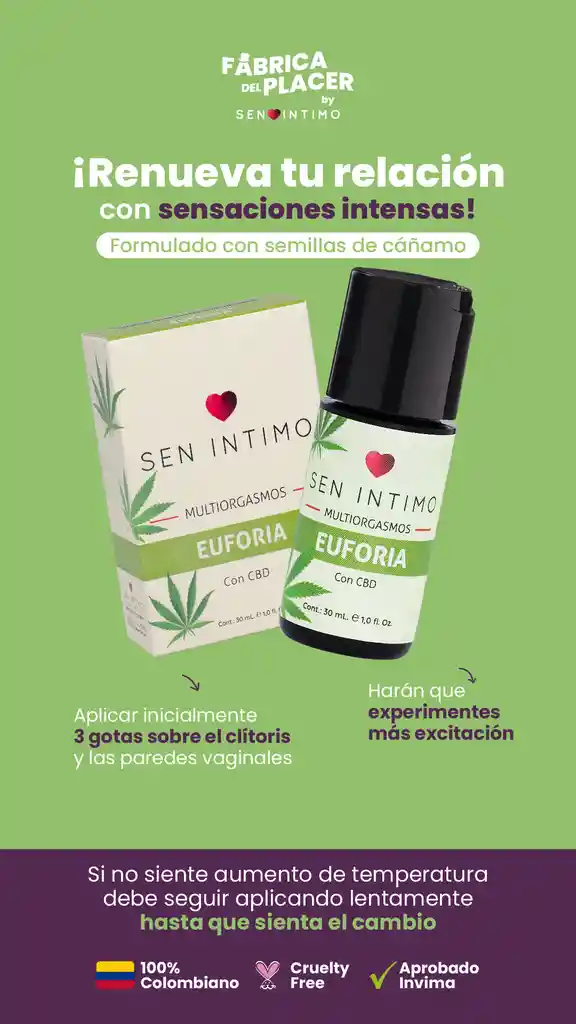 Lubricante Multiorgasmos Euforia Sen Intimo 30ml