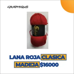 Lana Roja Clásica Madeja 100 Gms