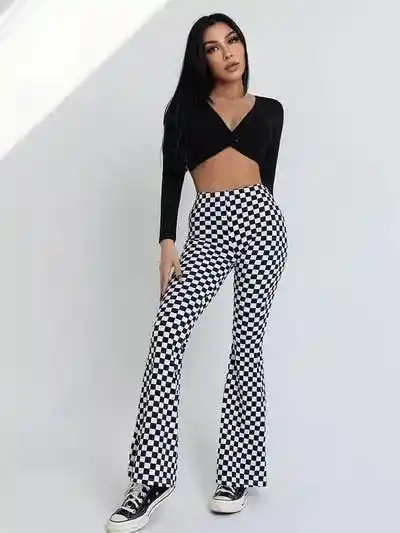 Leggins Bota Campana Cuadricula Talla S/m