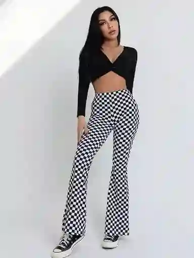 Leggins Bota Campana Cuadricula Talla L/xl