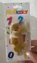 Vela De Cumpleaños Numero 3 Dorada