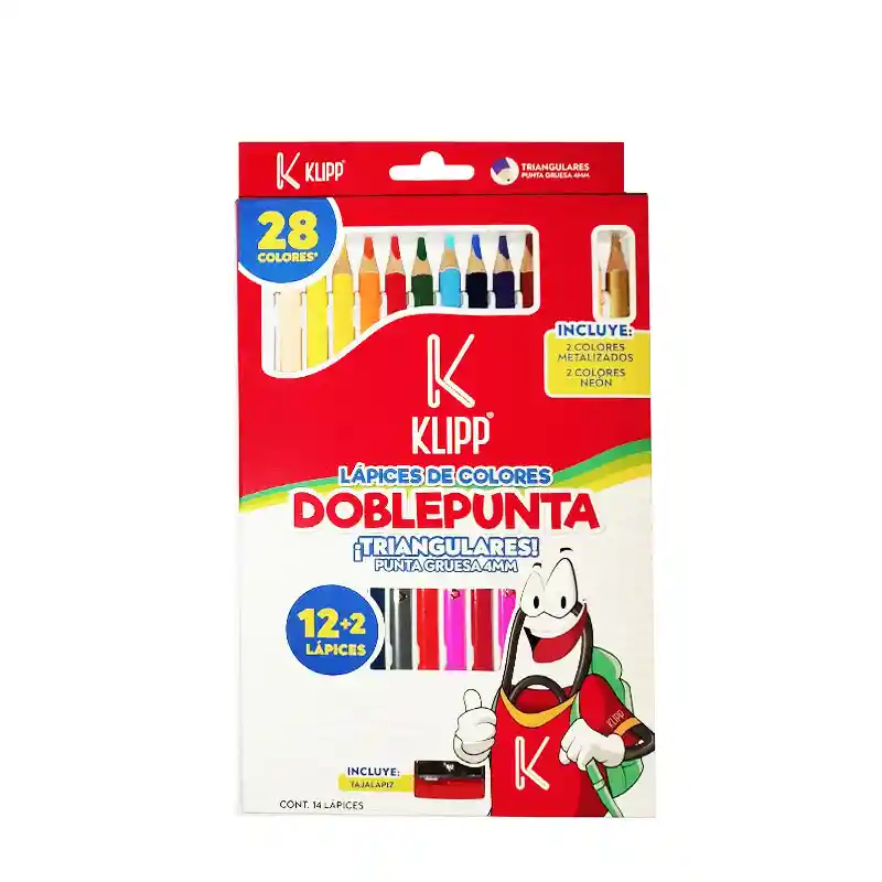 Colores Doble Punta 12+2 Und 4 Mm Klipp