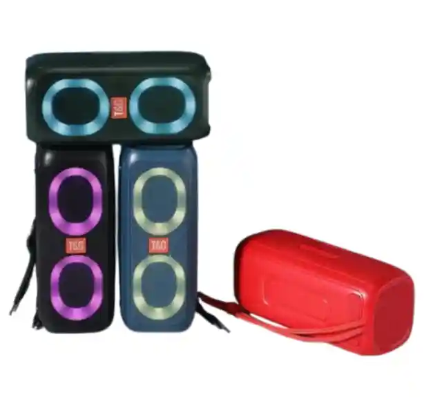 Parlante Tg-333 Rojo Portátil Con Sonido Potente
