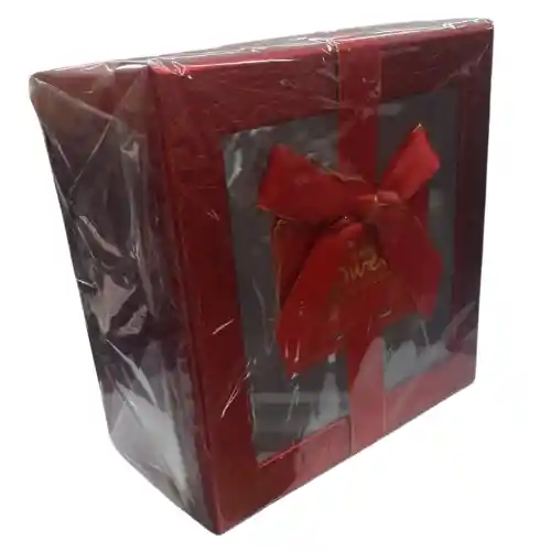 Caja Fina De Regalo Acetato Mediano Rojo