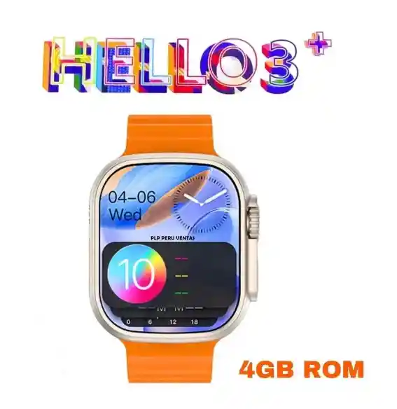 Smartwatch Hello 3 Plus Amoled Naranja