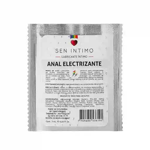 Lubricante Anal Electrizante 7 Ml Sen Intimo