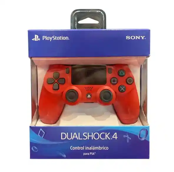 Combo Control Inalámbrico Ps4 + Cargador De 4 Pilas Beston Rojo