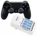 Combo Control Inalámbrico Ps4 + Cargador De 4 Pilas Beston Negro
