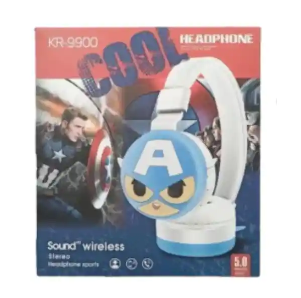 Diadema Bluetooth Kr 9900 Blanca Con Diseños Modernos