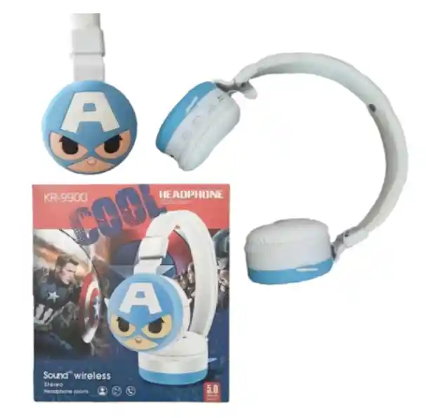 Diadema Bluetooth Kr 9900 Blanca Con Diseños Modernos