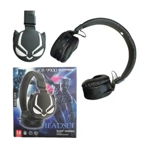 Diadema Bluetooth Kr 9900 Negras De Diseños Surtidos