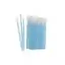 50 Aplicadores De Maquillaje Escarchados Azul