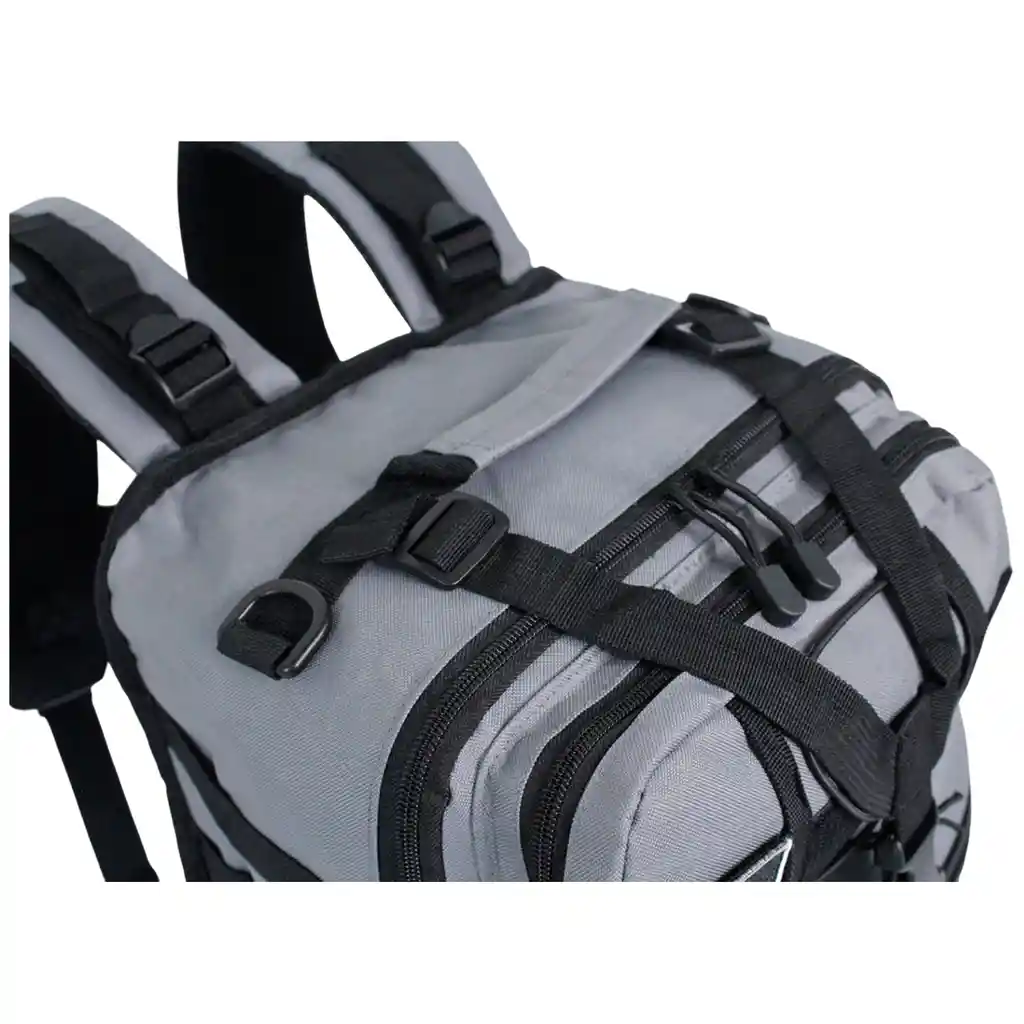 Morral Militar Sttriker Mochila Táctico 25l Maleta Gym Asalto Gris