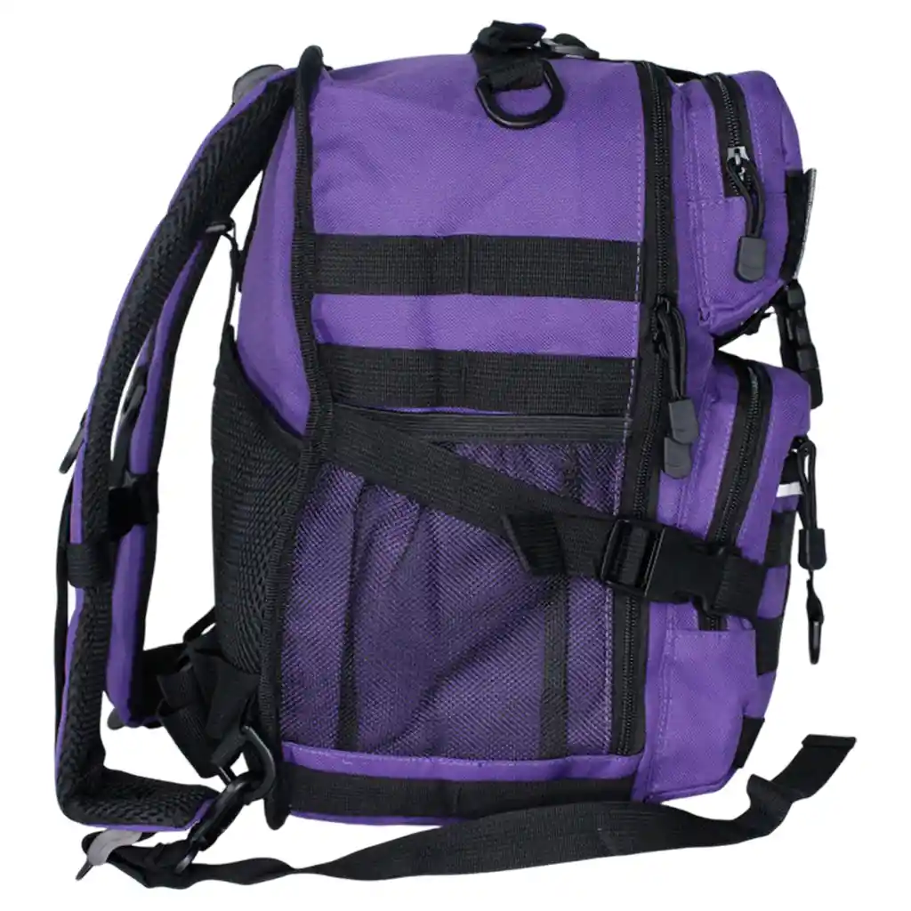 Morral Militar Sttriker Mochila Táctico 25l Maleta Gym Asalto Morado